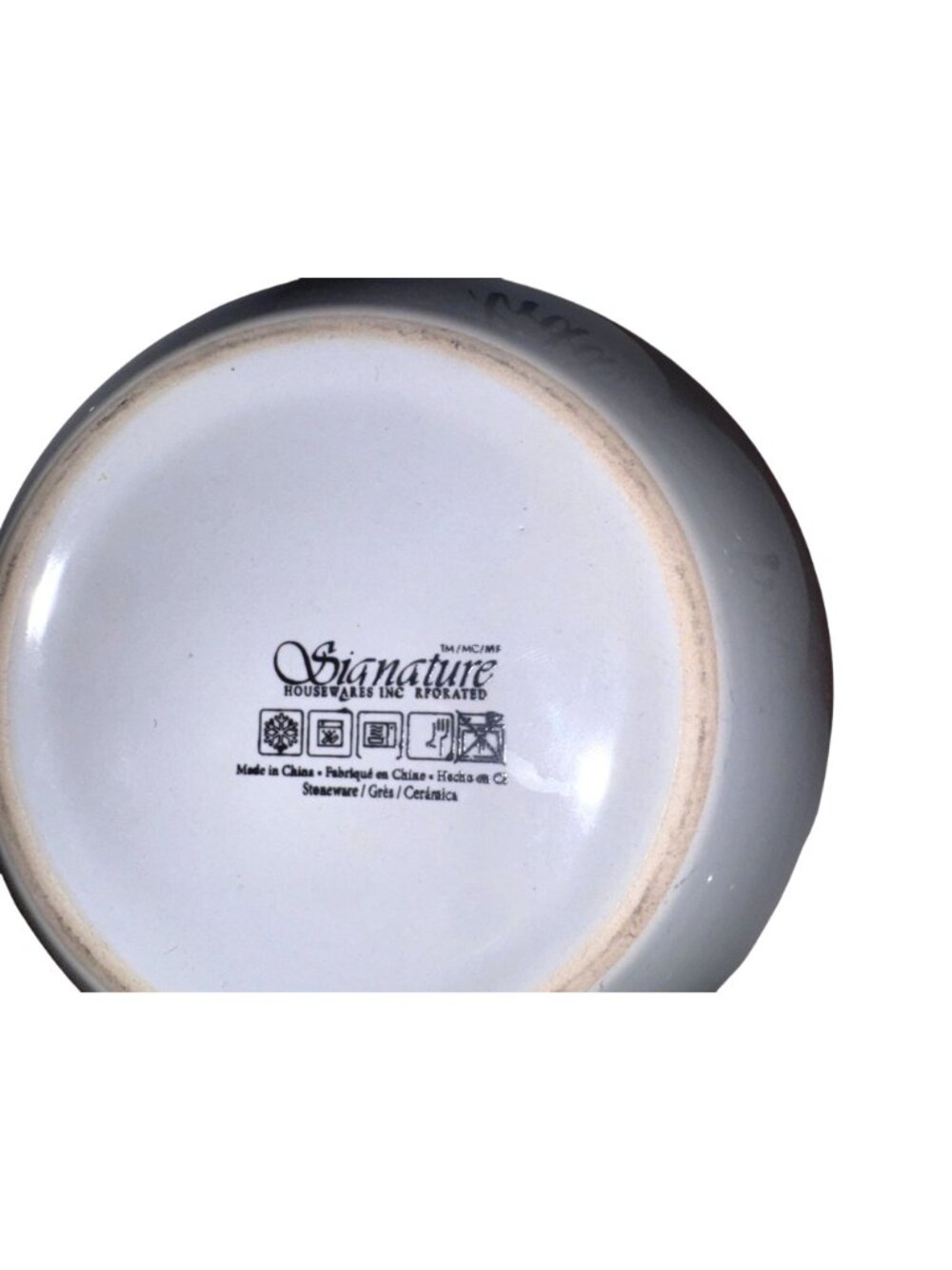 Set Of 5 Signature Housewares Ceramic Bowls With Inspirational Text: Happy Grate - Picture 3 of 6